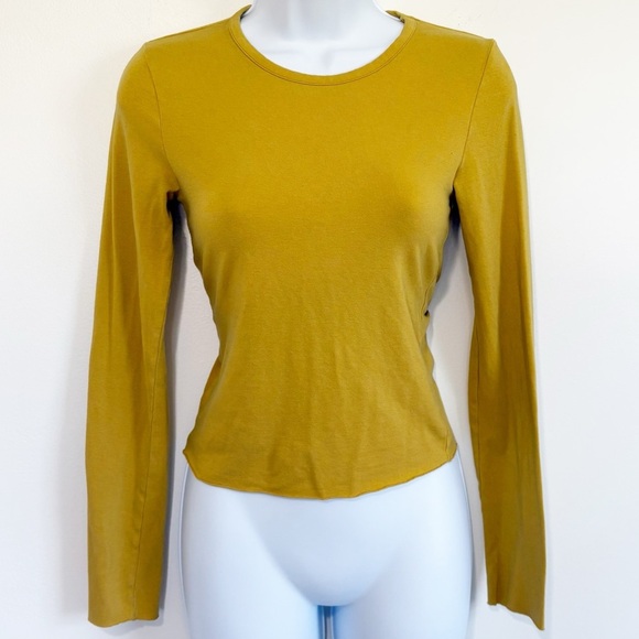 Anthropologie Tops - BY ANTHROPOLOGIE Long Sleeve Top Mustard Yellow XXS